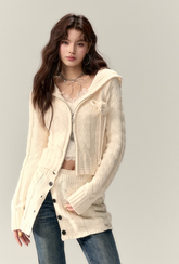 빅햇 니트 카디건 세트